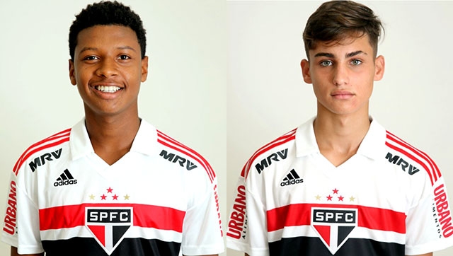Léo Silva e Andrade na semifinal do Brasileirão Sub-17 2020 pelo São Paulo