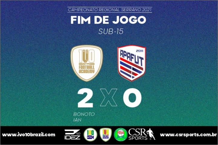 Com gols de Bonoto e Ian, Ivo10 Brazil / Juventus vence na estreia do Regional Serrano Sub-15