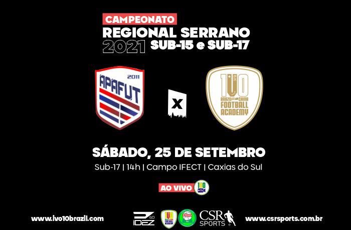 Com Kássio e Zé suspensos, i10 Brazil / Juventus enfrenta APAFUT B pelo Regional Serrano Sub17 2021