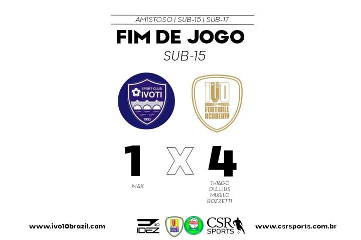 De virada, Sub-15 da i10 Brazil / Juventus goleia Ivoti em amistoso